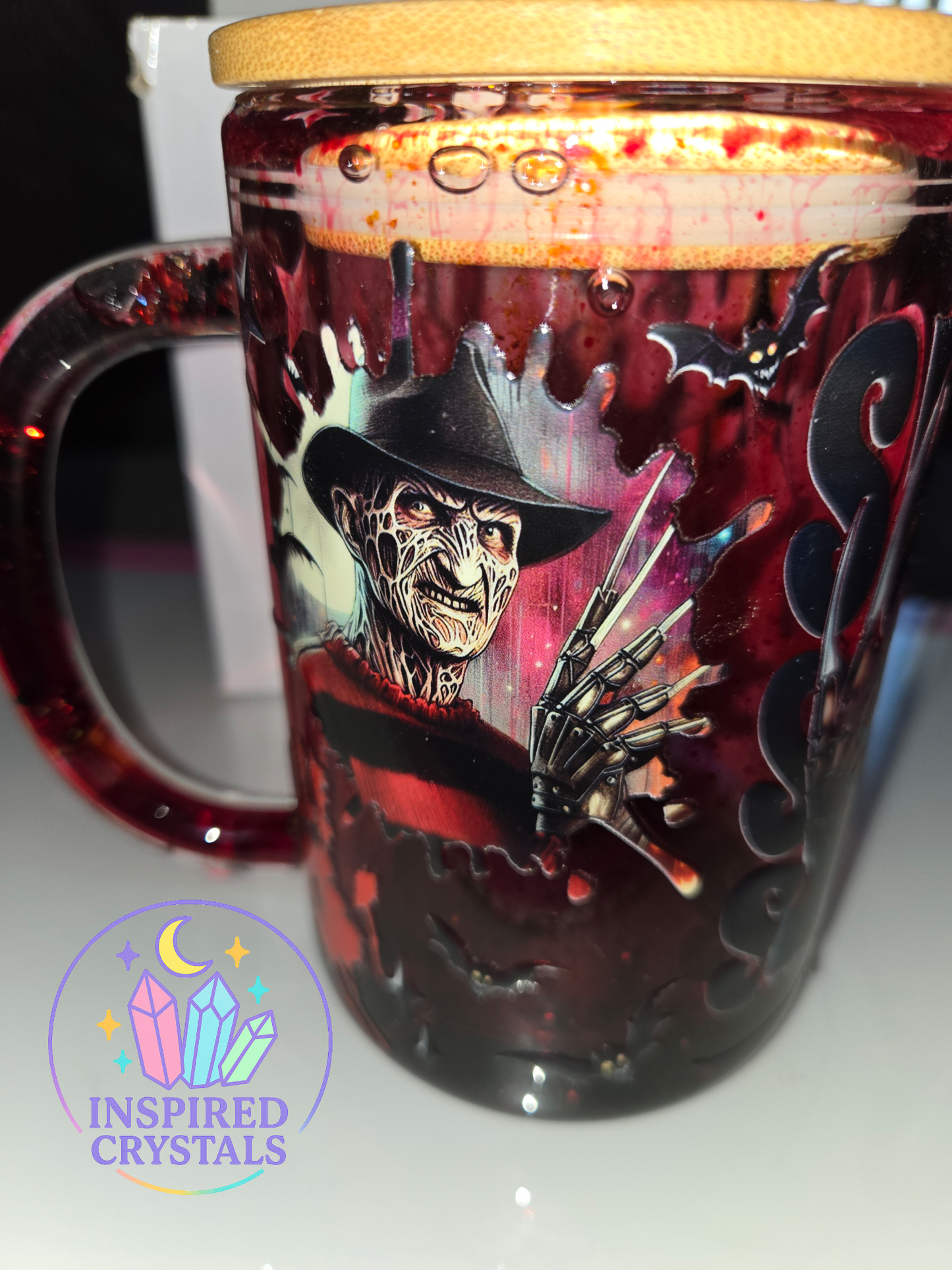 Sweetdreams.... or Not! Blooddrip lava effect glass tumbler