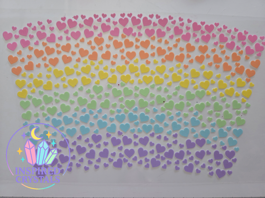 Rainbow hearts uvdtf wrap