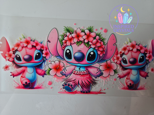 Cute flower character uvdtf wrap