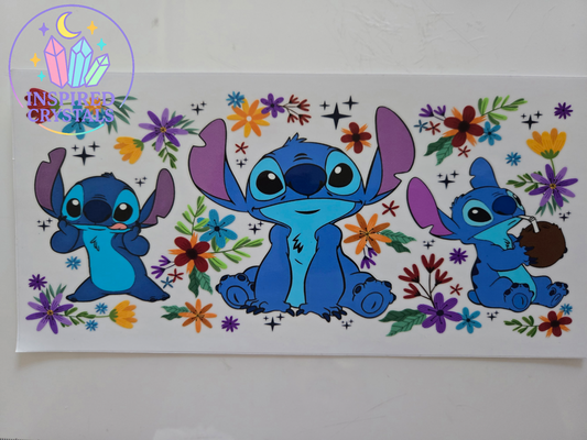 Blue Cute characters uvdtf wrap