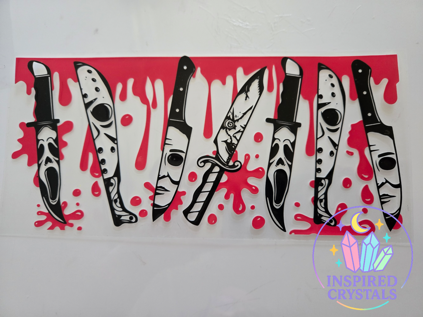 Horror, knifes, blood uvdtf wrap