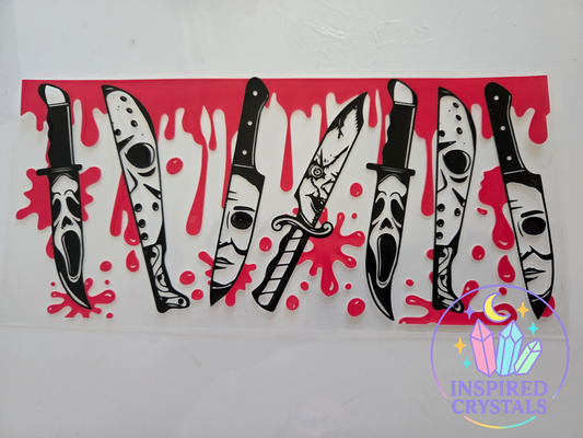 Horror, knifes, blood uvdtf wrap
