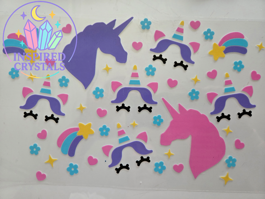 Unicorns uvdtf wrap
