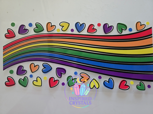 Rainbow hearts uvdtf wrap