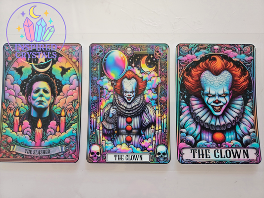 Clown, Halloween tarot cards uvdtf wrap